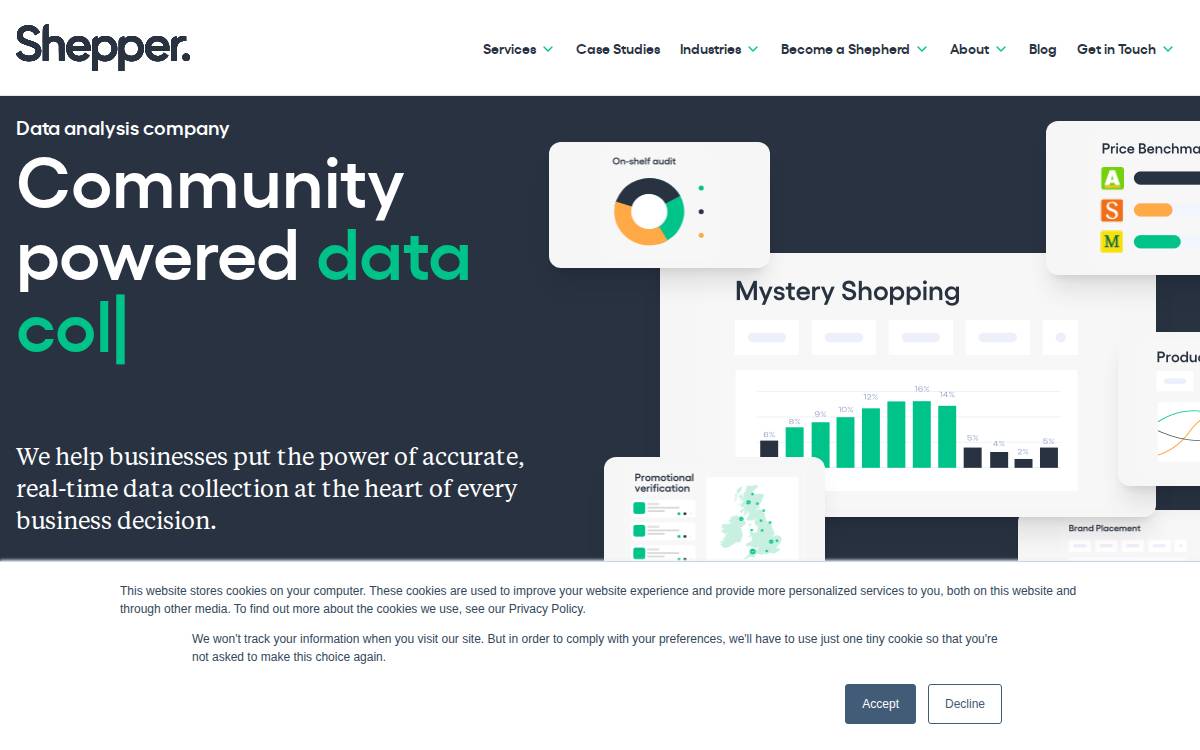 Shepper website preview