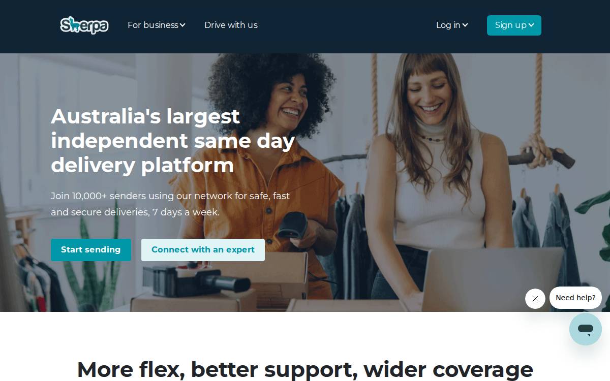 Sherpa website preview