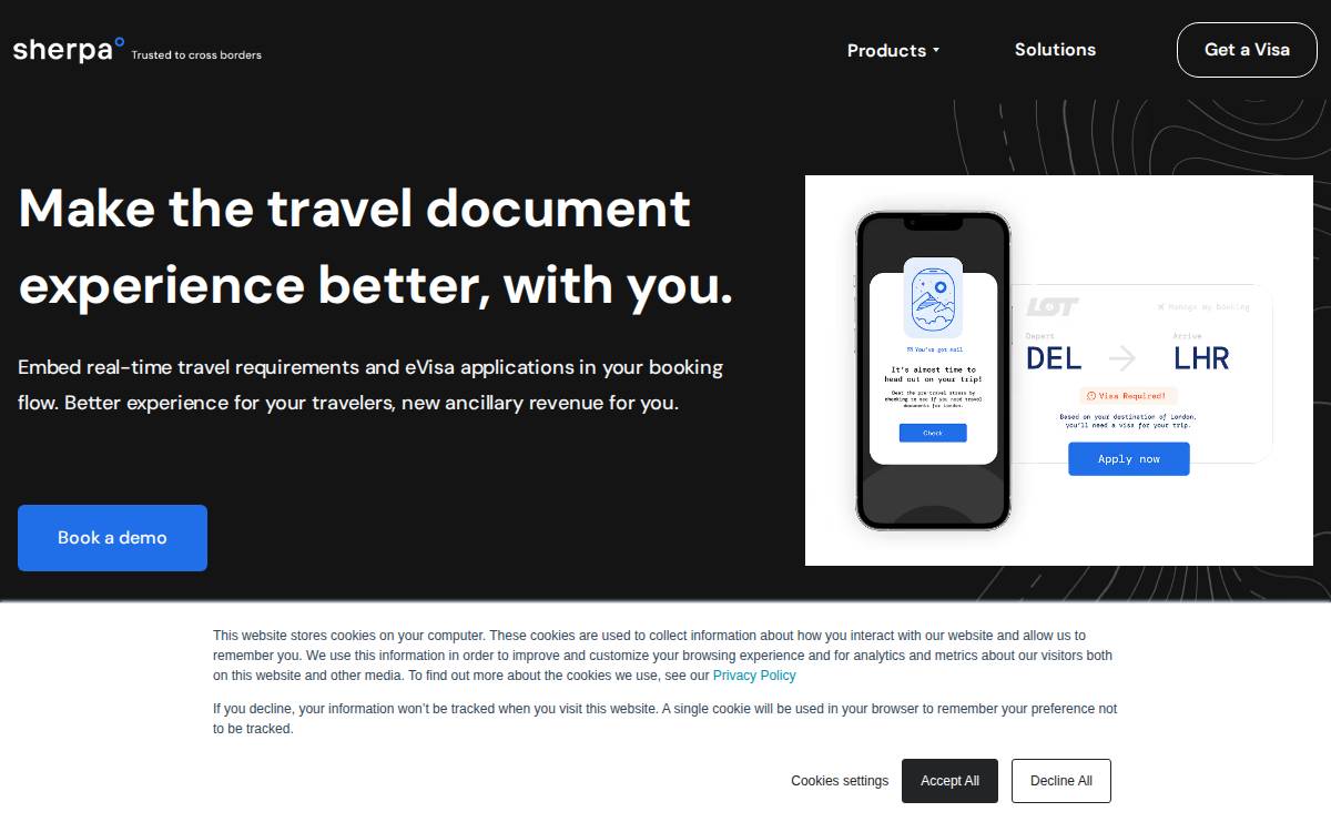 Sherpa website preview