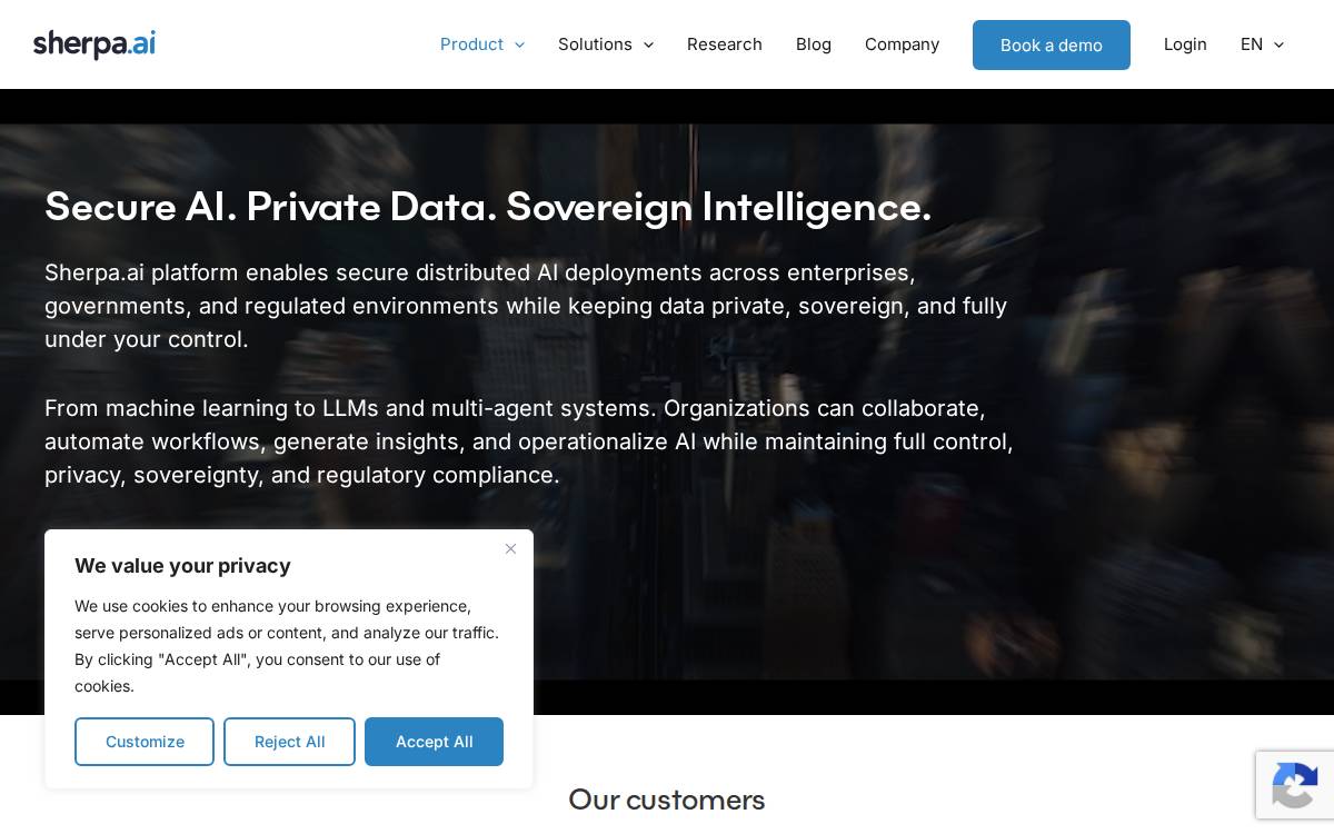 Sherpa website preview