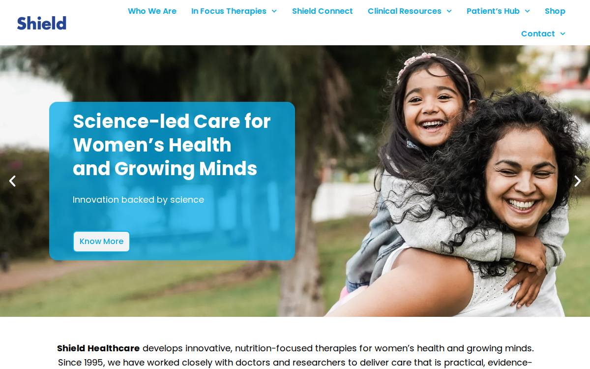 Shield Healthcare website preview