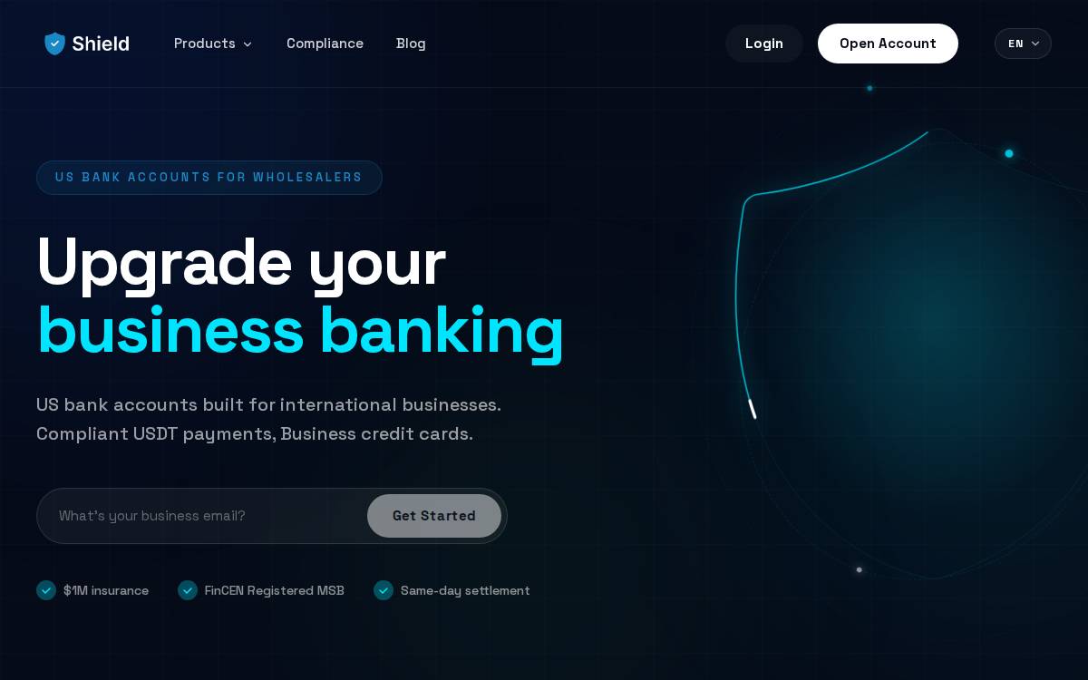 Shield website preview