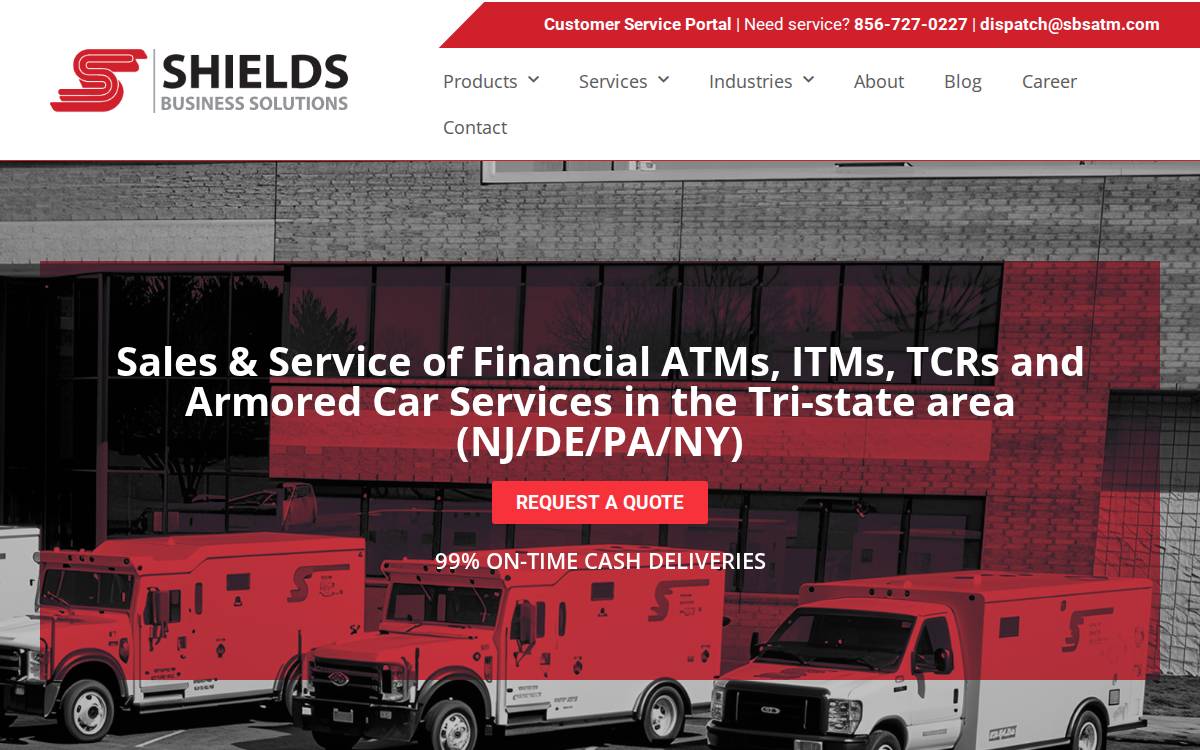 Shields Business Solutions website preview