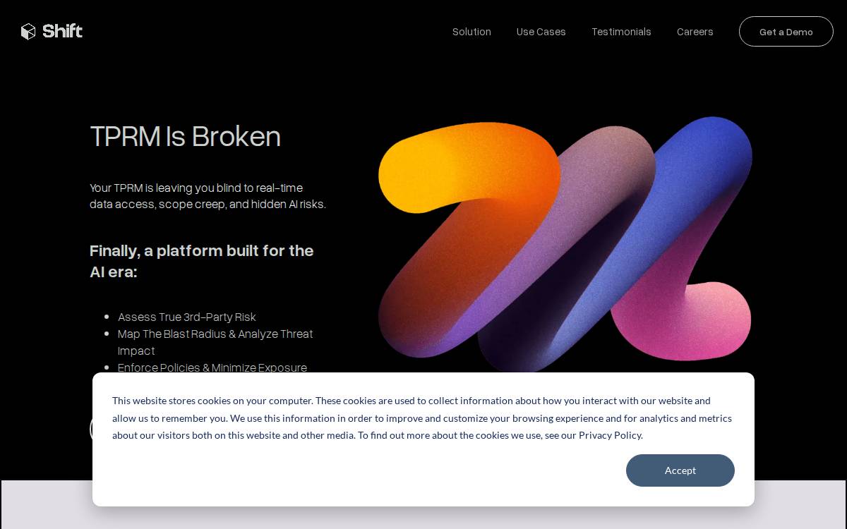 Shift website preview