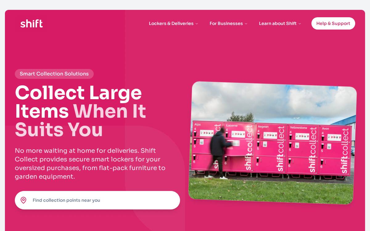 Shift website preview