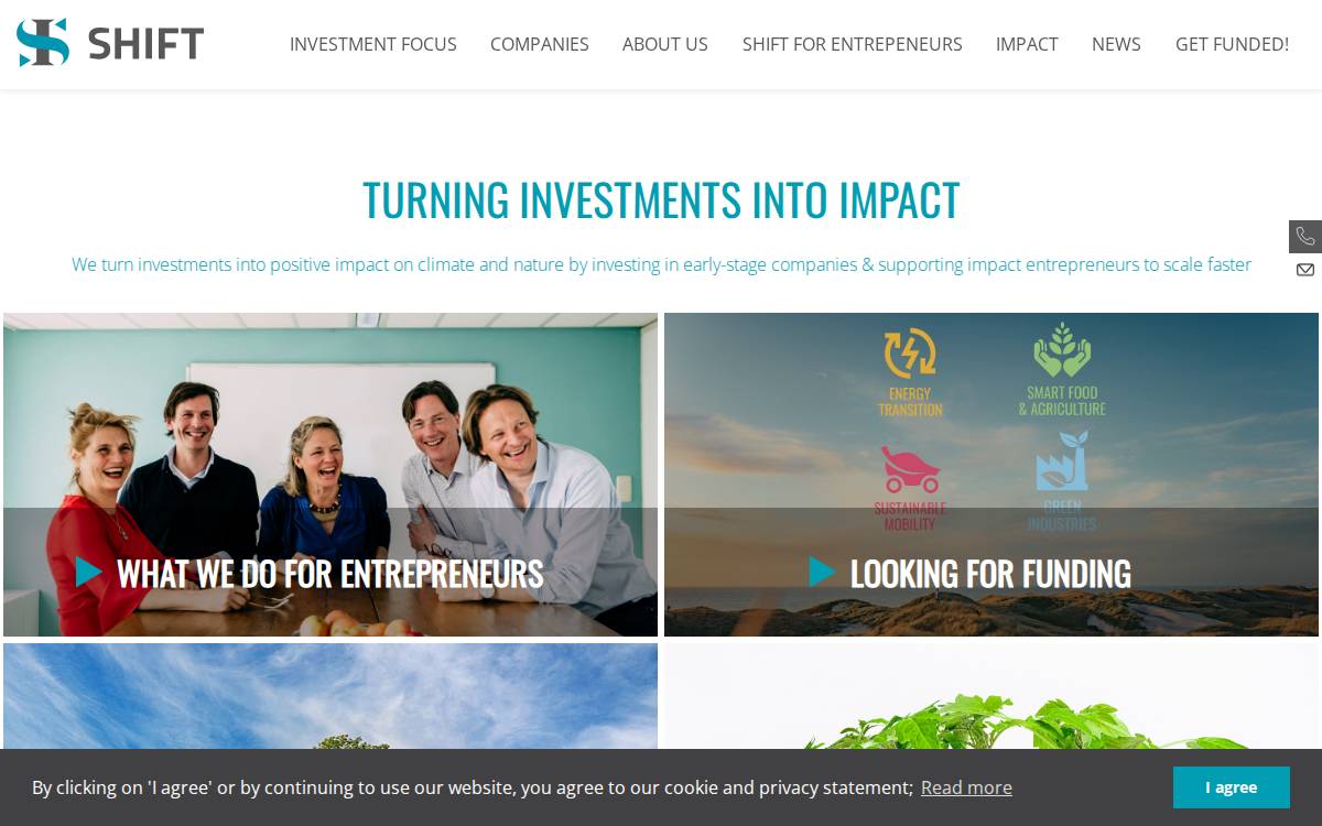 SHIFT Invest website preview