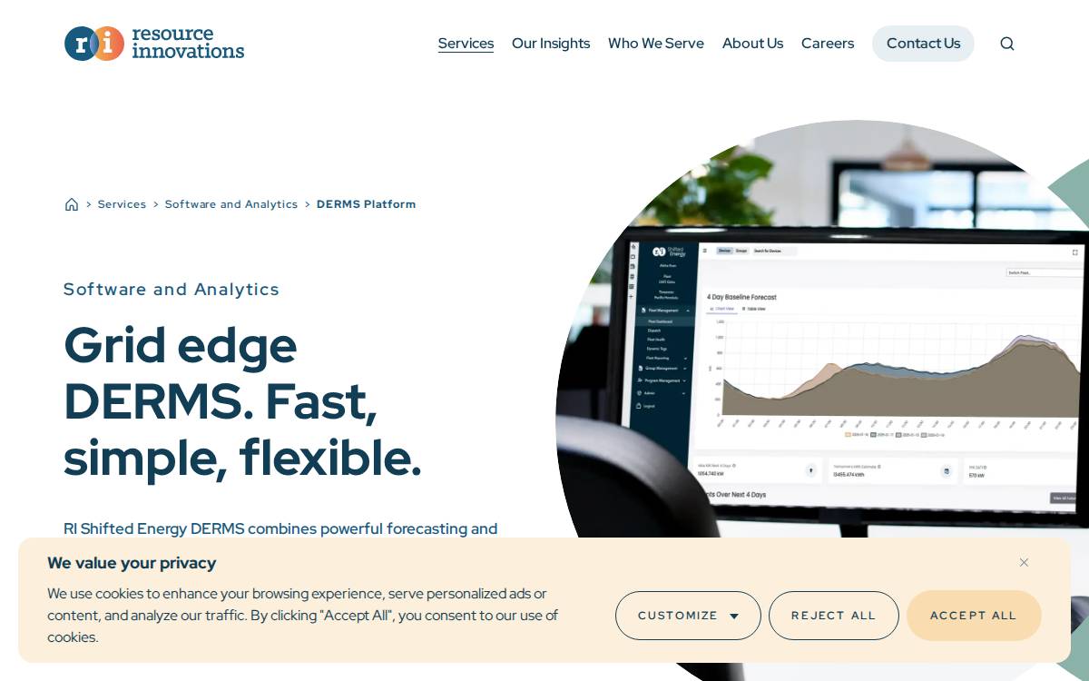 Shifted Energy website preview