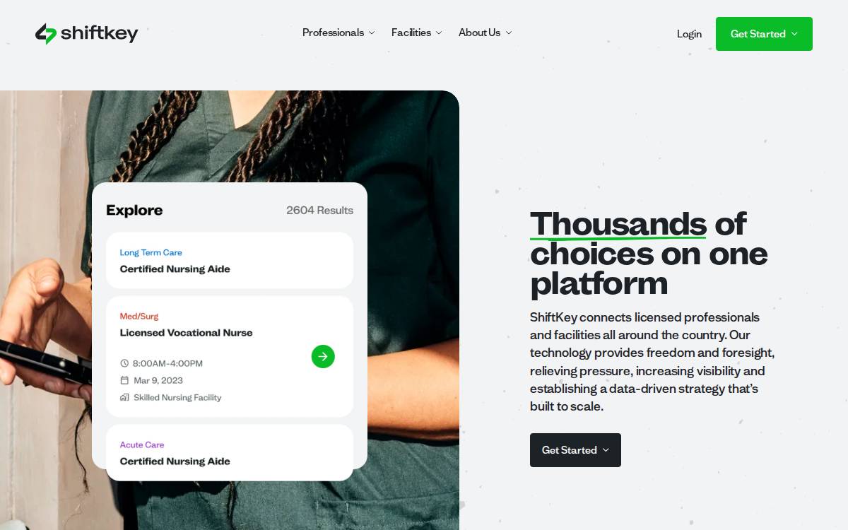 ShiftKey website preview