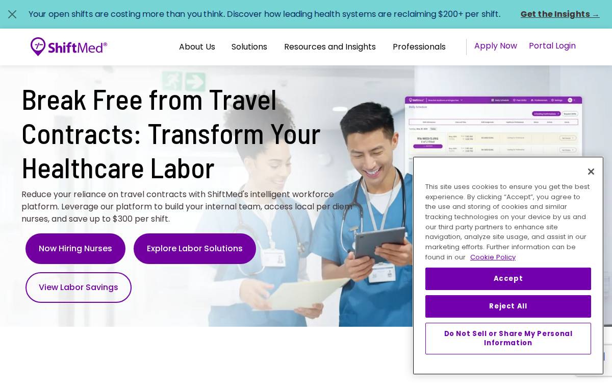ShiftMed website preview
