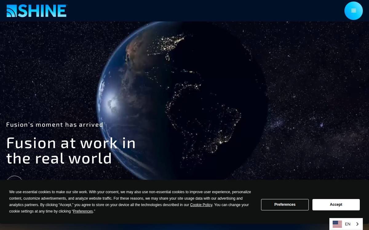 Shinefusion website preview