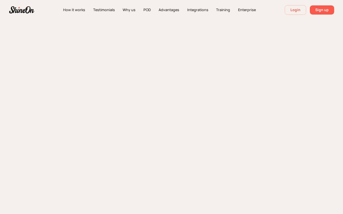 ShineOn website preview