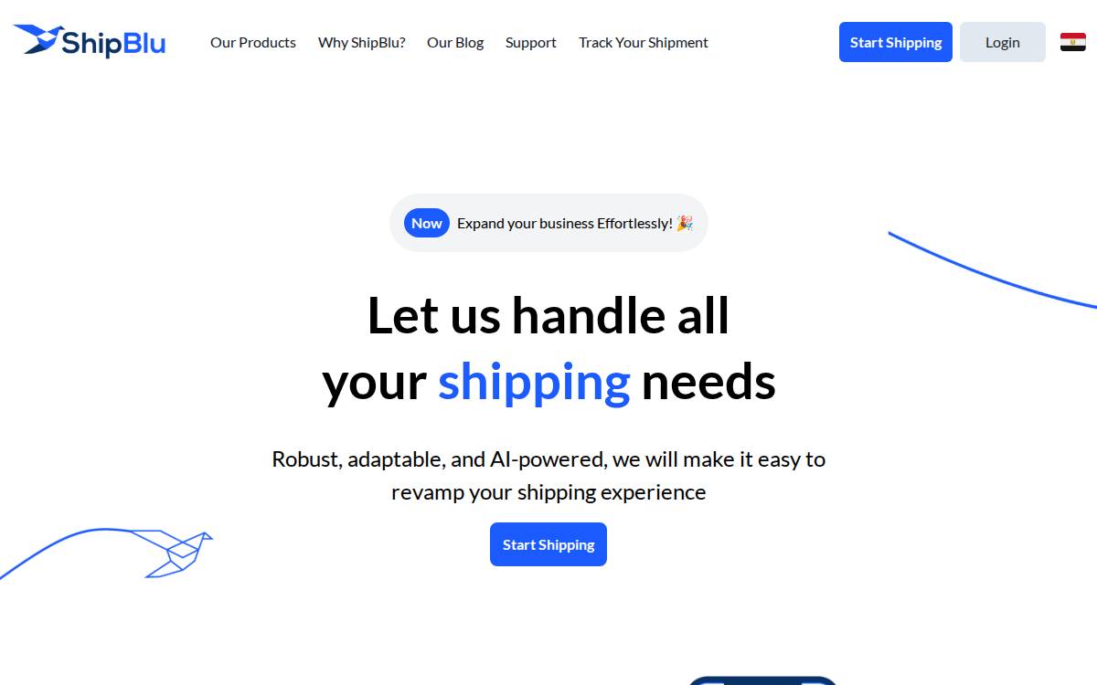 ShipBlu website preview