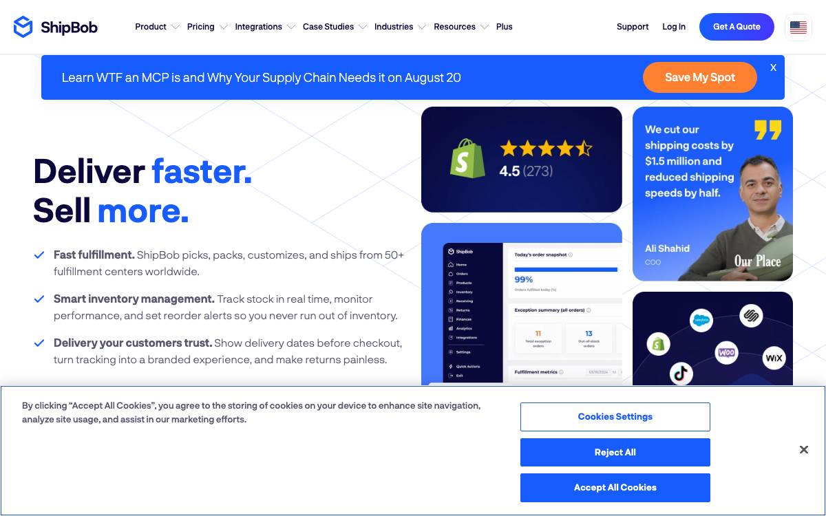 Shipbob website preview