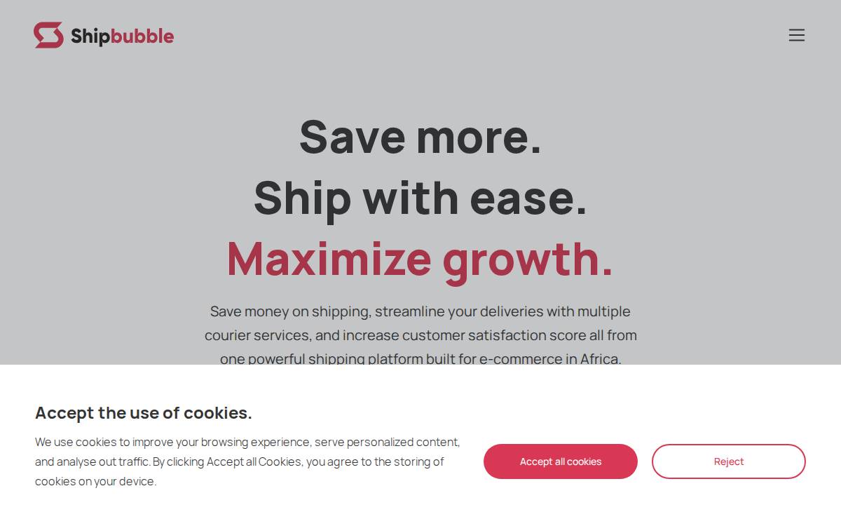 Shipbubble website preview