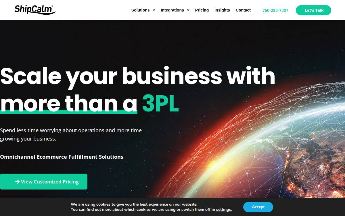 Shipcalm website preview