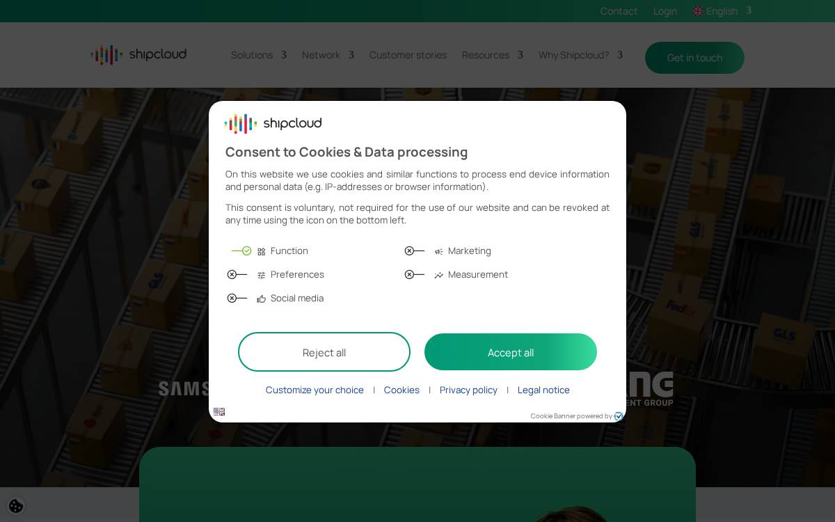 shipcloud website preview