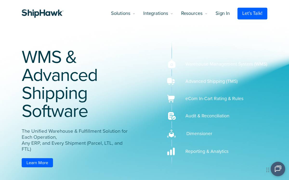 ShipHawk website preview