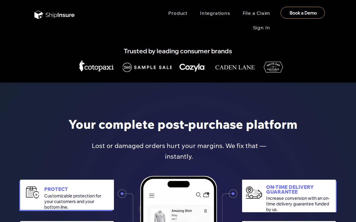 Shipinsure website preview