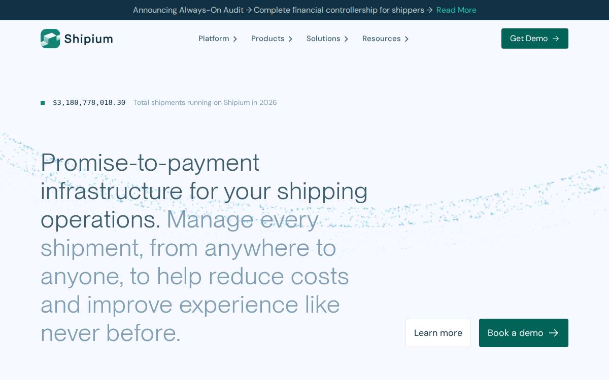 Shipium website preview