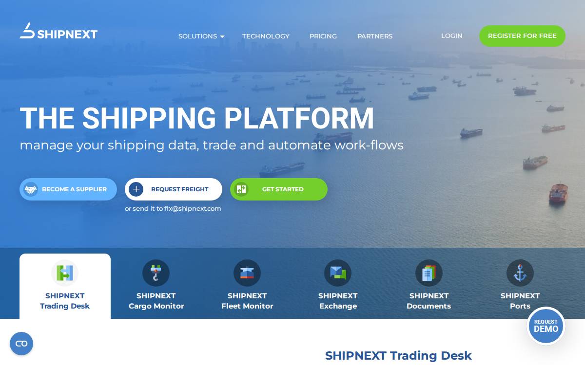 Shipnext website preview