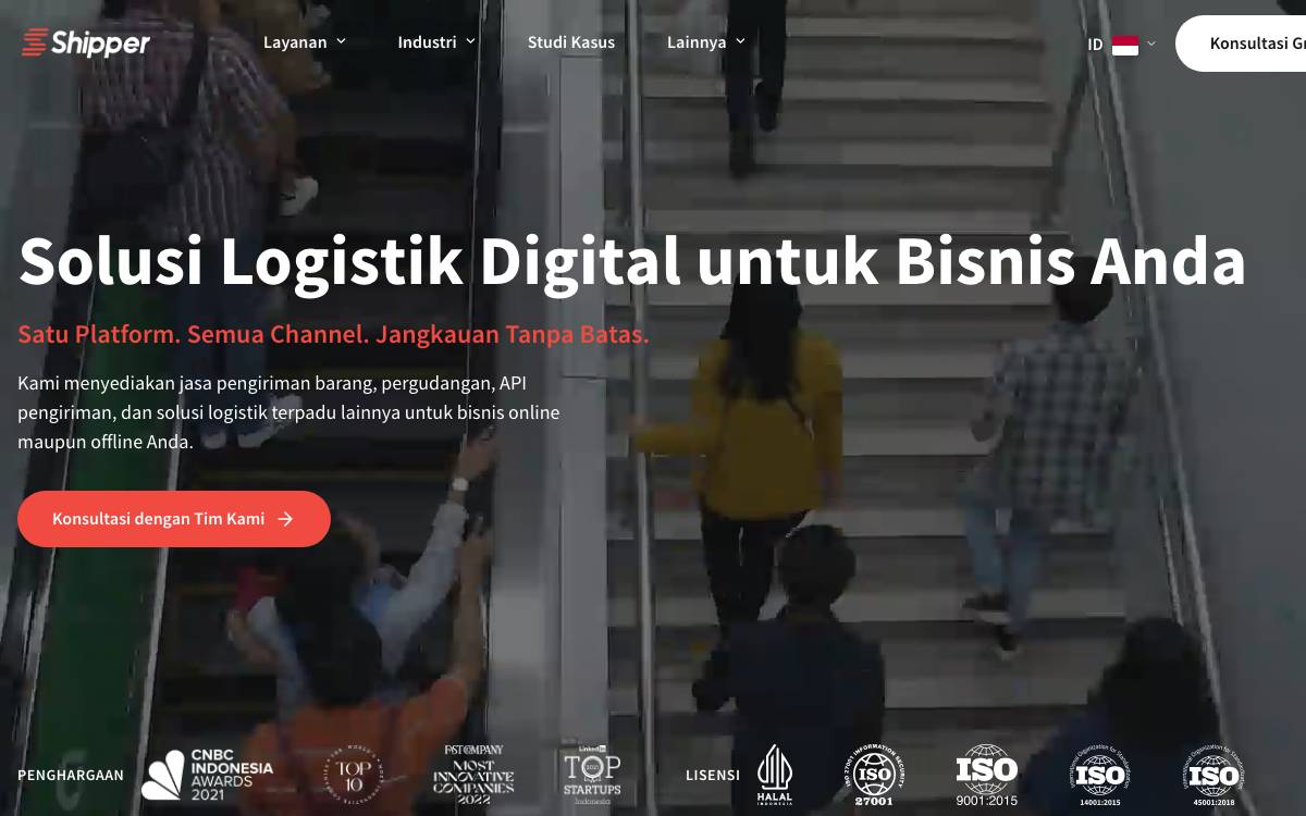 Shipper website preview