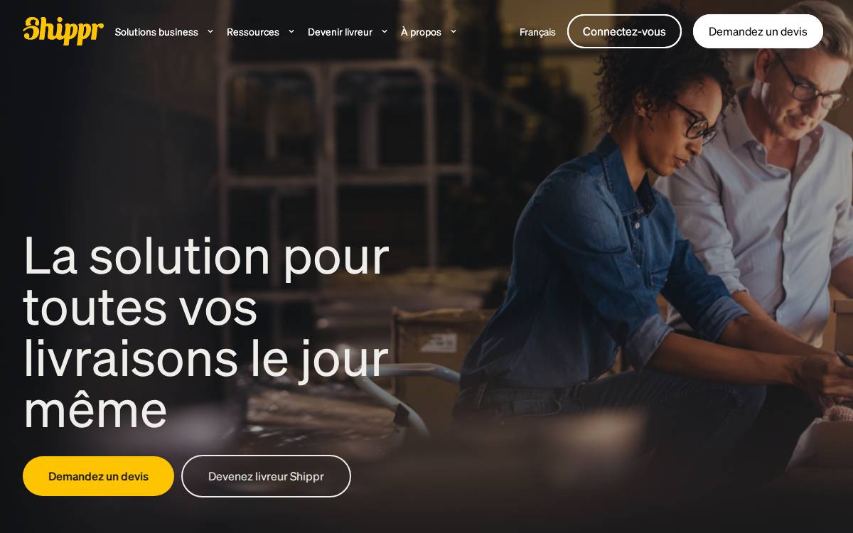 Shippr website preview