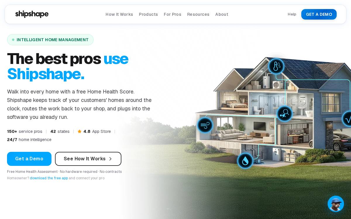 Shipshape AI website preview