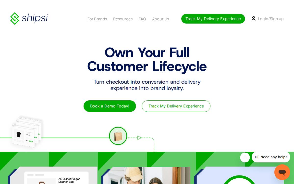 Shipsi website preview