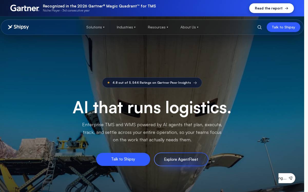 Shipsy website preview