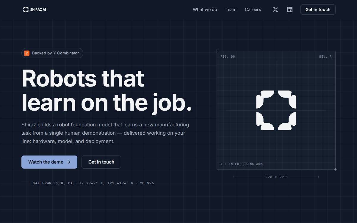 Shiraz AI website preview