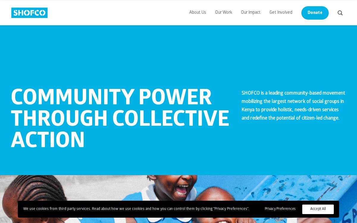 Shofco website preview