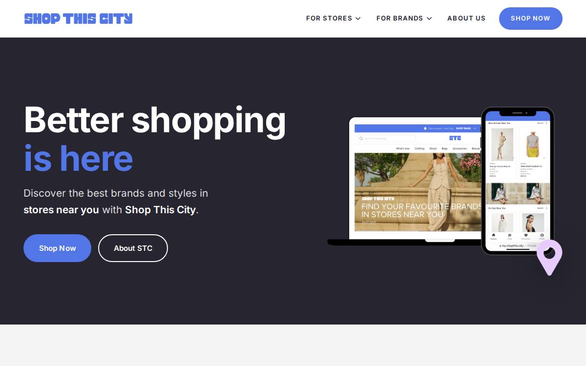 Shop This City Online Inc. website preview