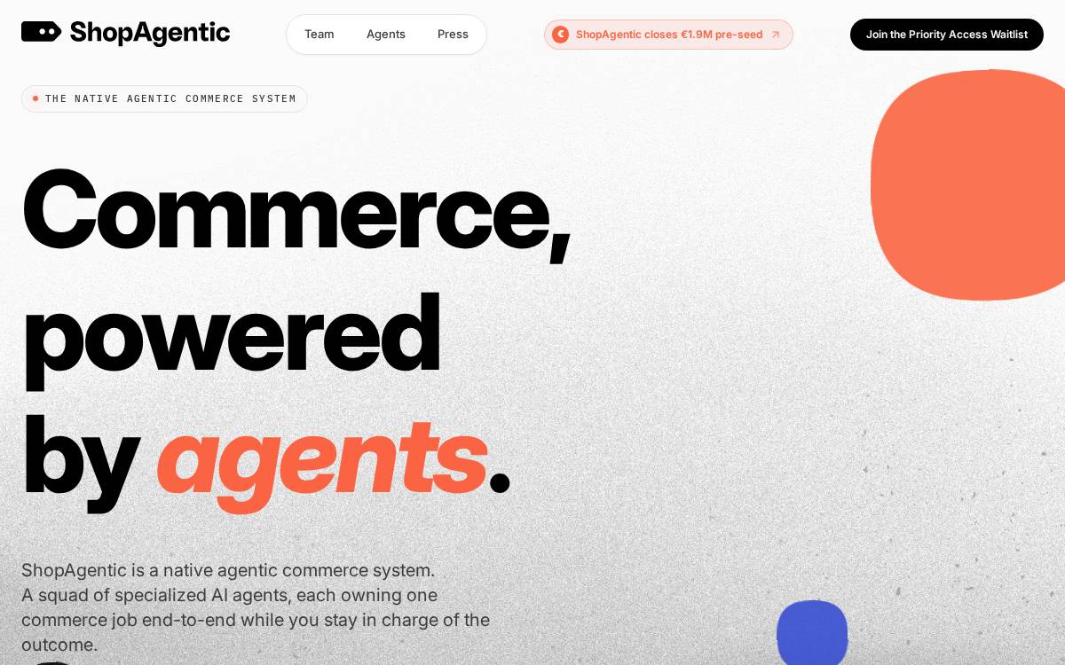 Shopagentic website preview