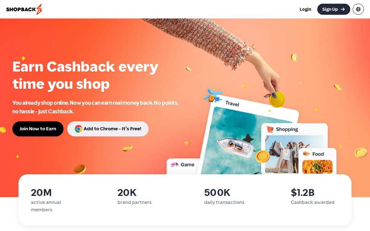 ShopBack website preview