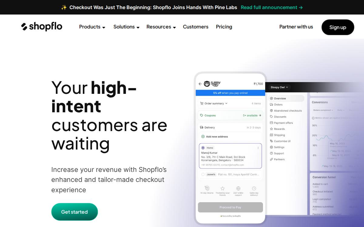 Shopflo website preview