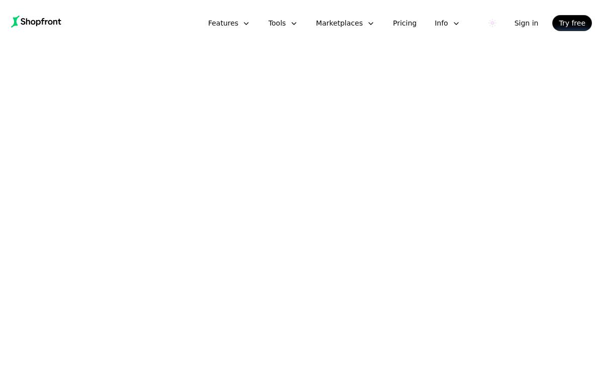 Shopfrontapp website preview
