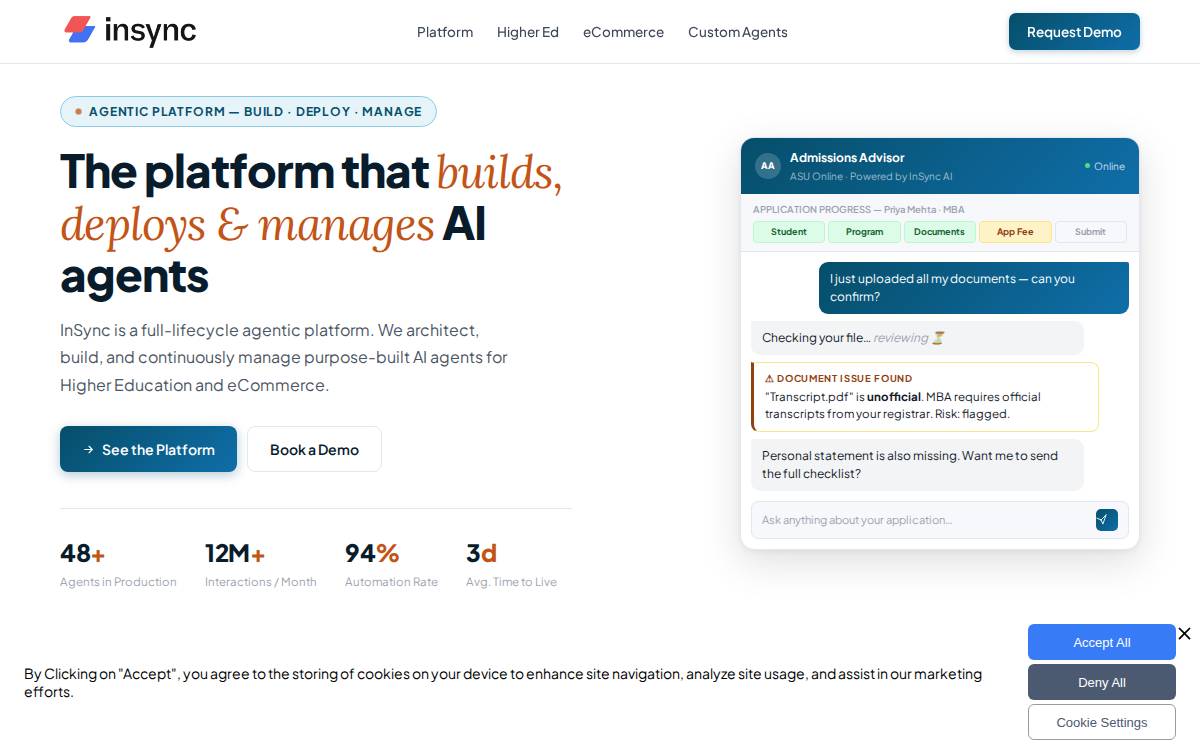 Shopinsync website preview
