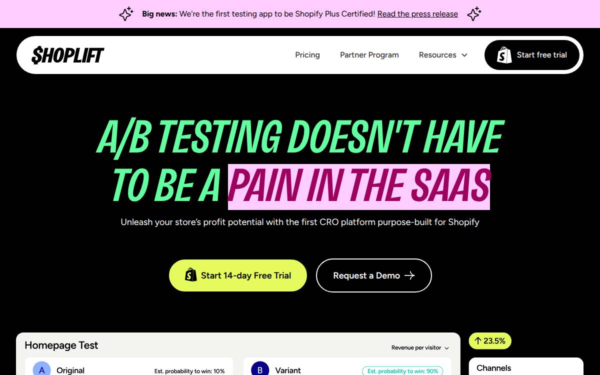 Shoplift website preview