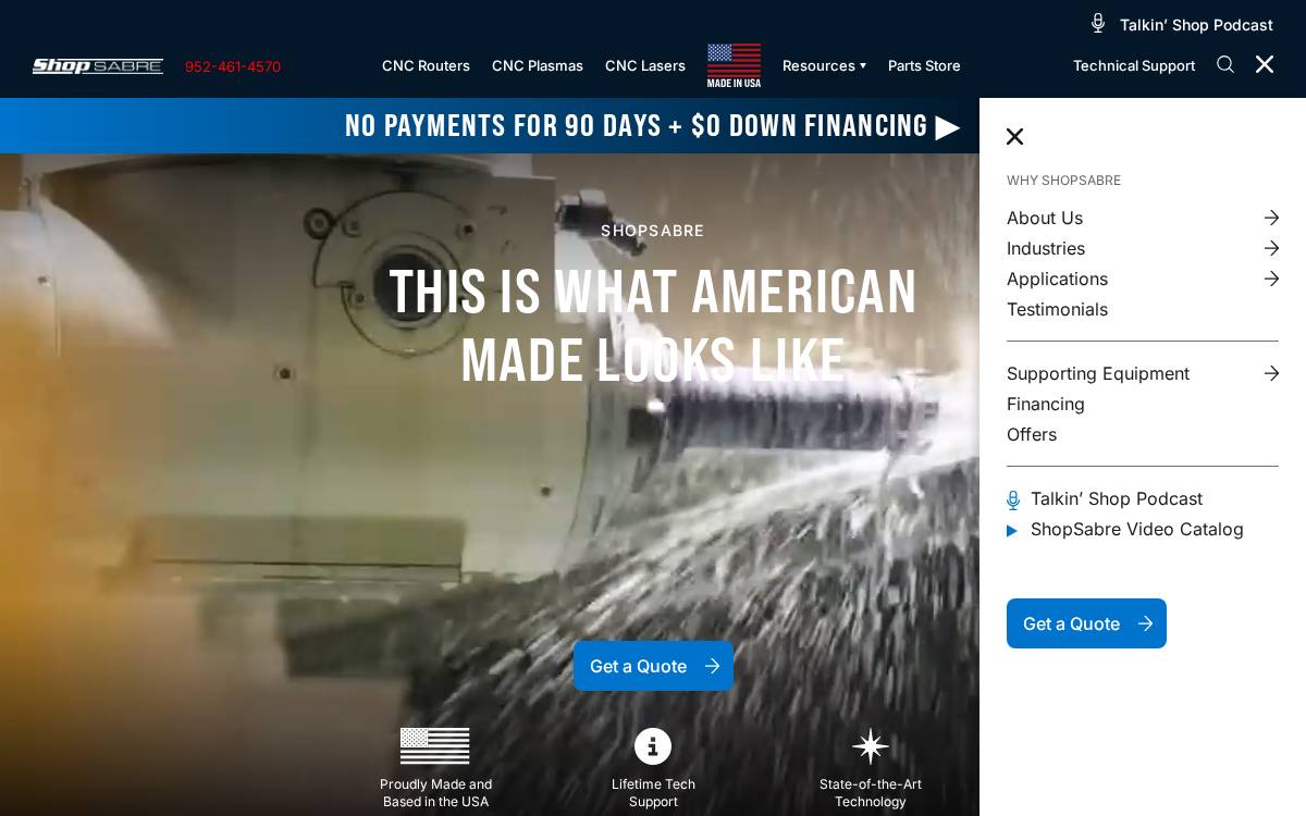 ShopSabre website preview