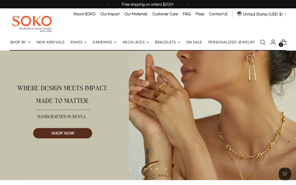 Shopsoko website preview