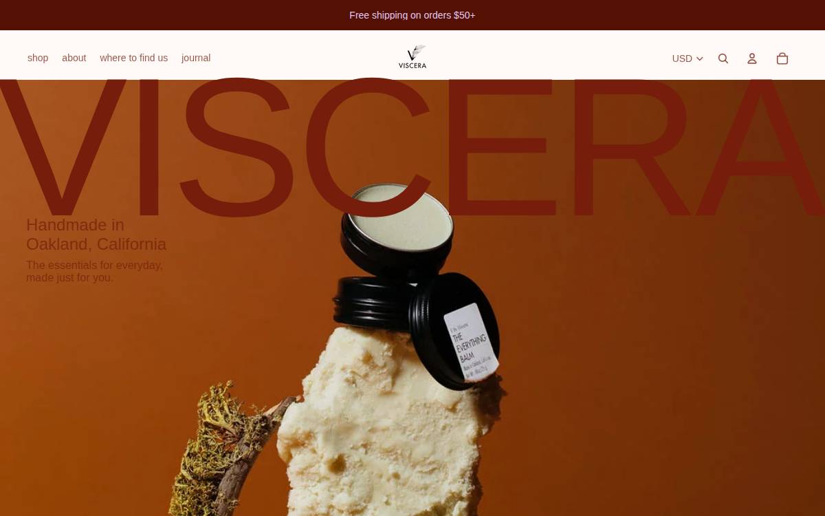 Shopviscera website preview