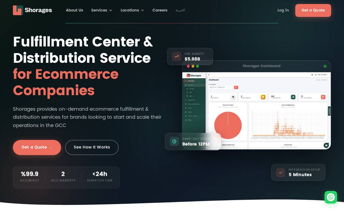 Shorages website preview