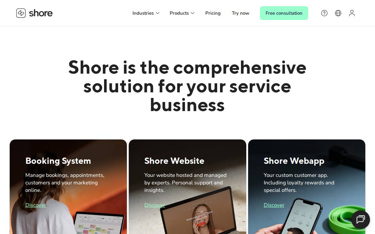 Shore website preview
