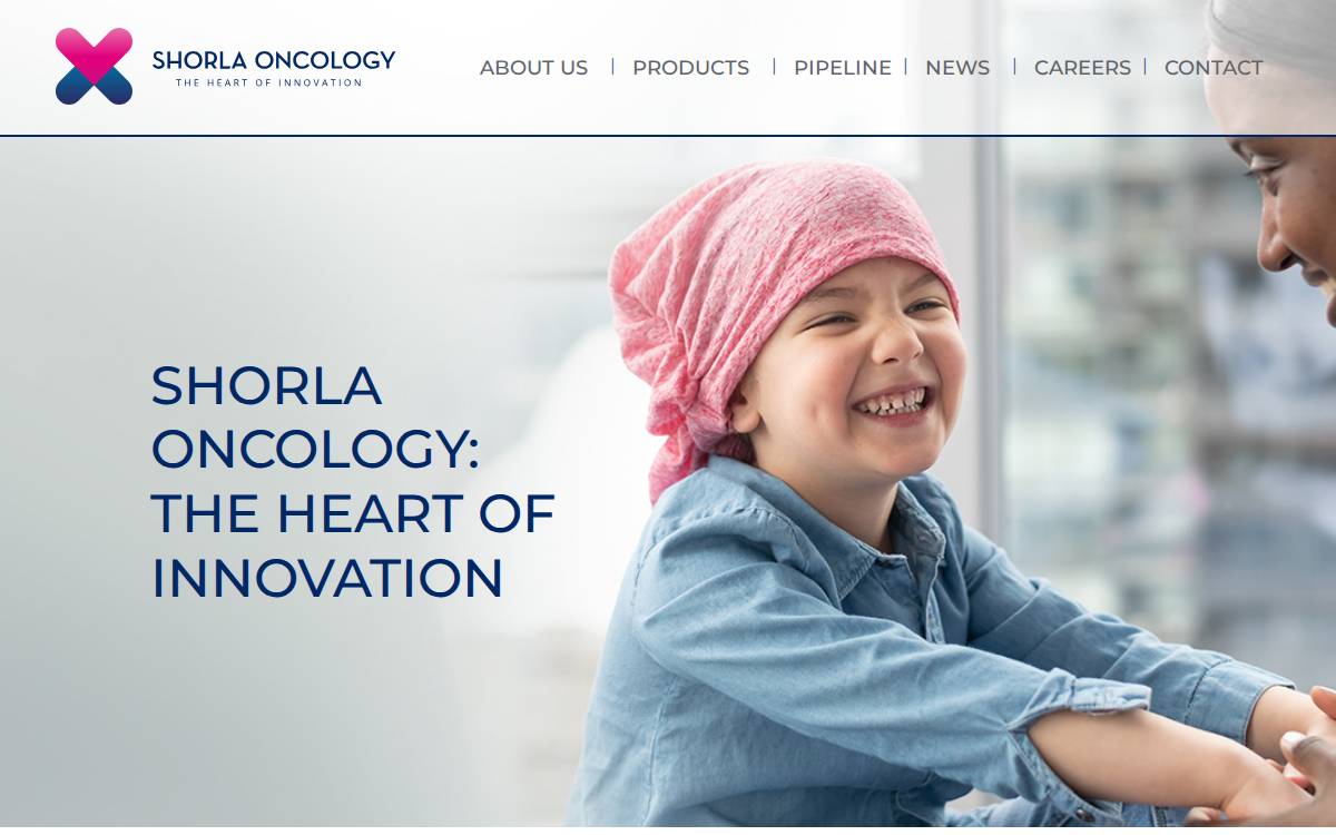 Shorla Oncology website preview