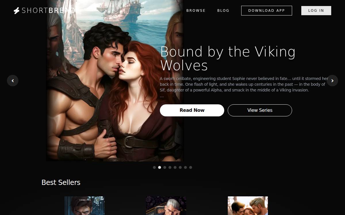 Shortbread website preview