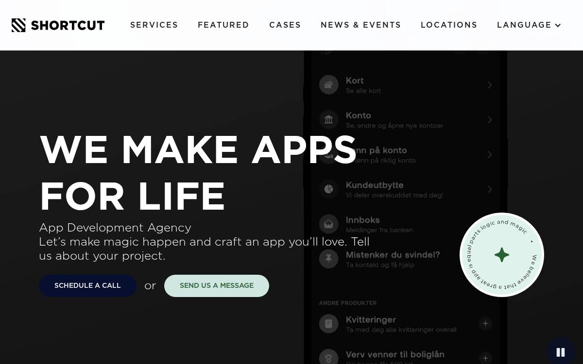 Shortcut website preview