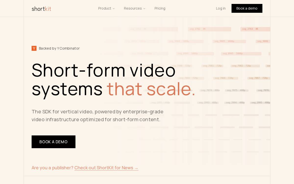 shortkit website preview