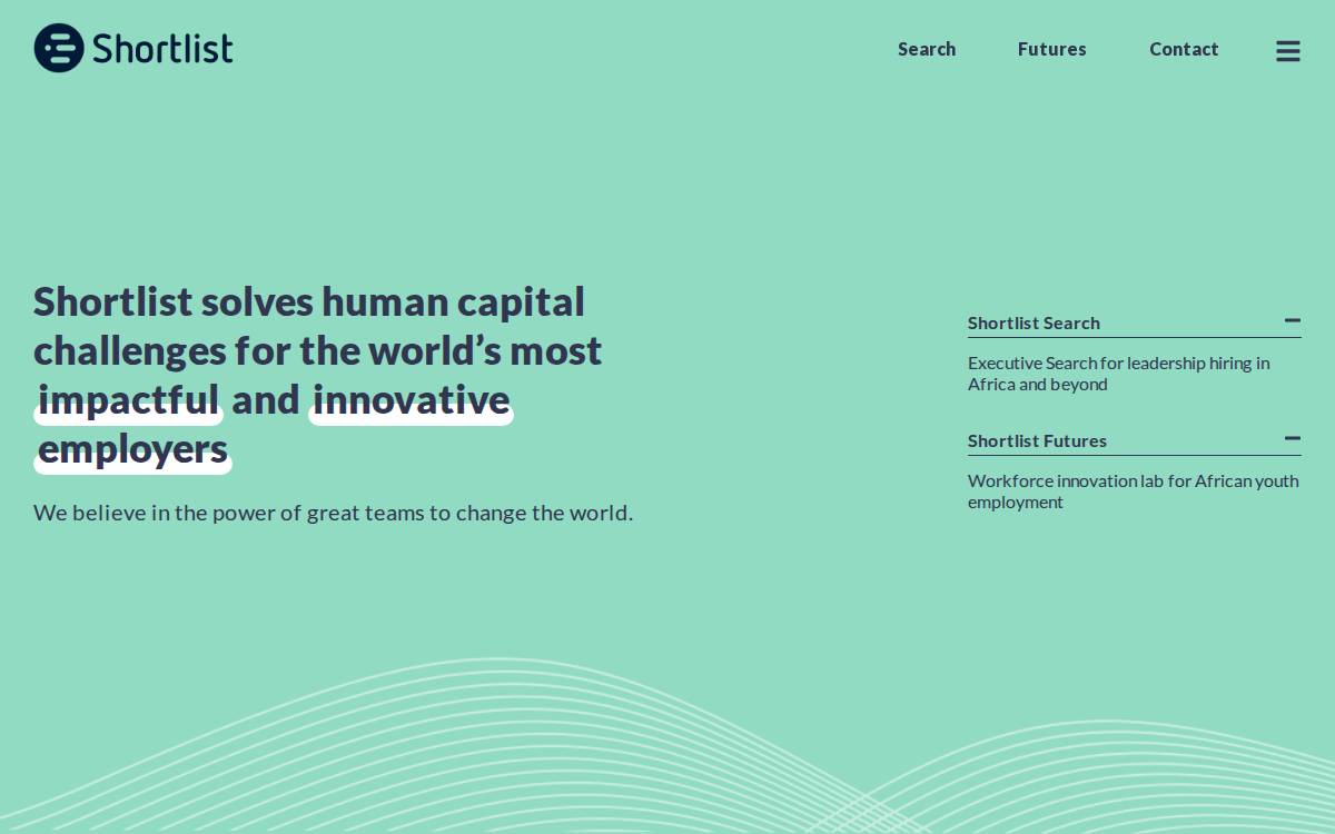 Shortlist website preview