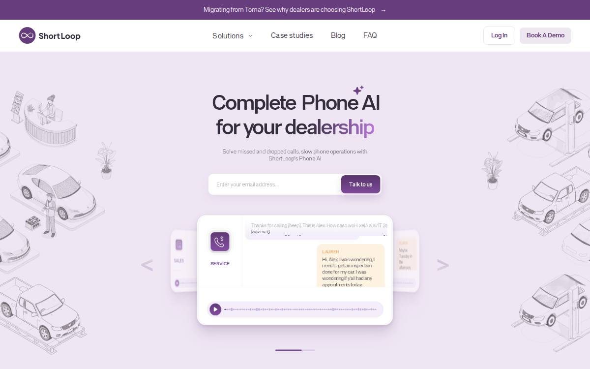 ShortLoop website preview