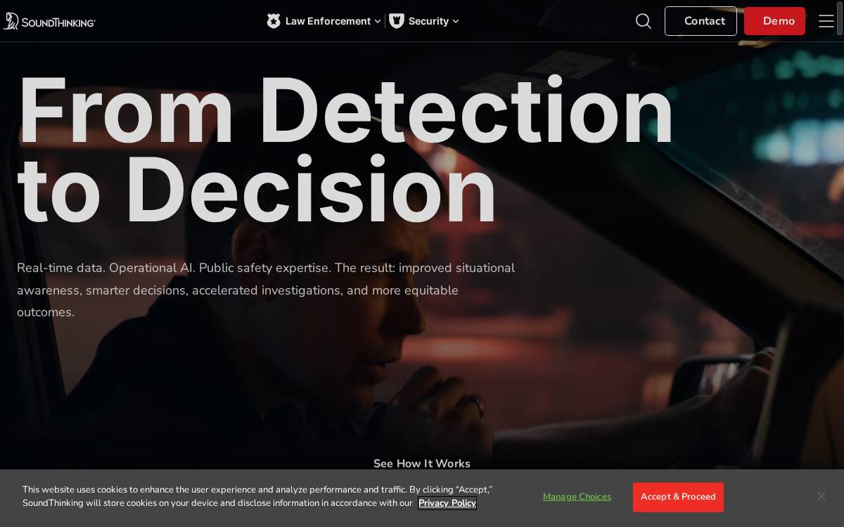 ShotSpotter website preview